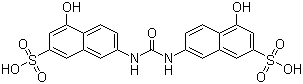 猩红酸, 6,6’-(1,3-亚脲基)双(1,1’-萘酚)-3,3’-磺酸, CAS #: 134-47-4