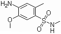 甲基磺酰胺克利西丁, 2-甲基-5-甲氧基-4-氨基苯磺酰甲胺, 4-氨基-5-甲氧基-2-甲基苯磺酰-N-甲胺, CAS #: 49564-57-0